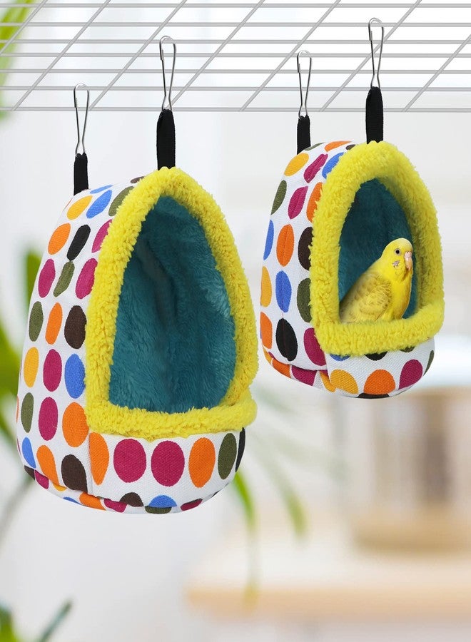 Litewoo Bird Hanging Hammock Winter Warm Parrot Nest House Bed Plush Snuggle Pet Cave Hammock Toy for Conure Lovebird Budgie Parakeet Cockatiel Cage Accessory (Medium) - Image 5