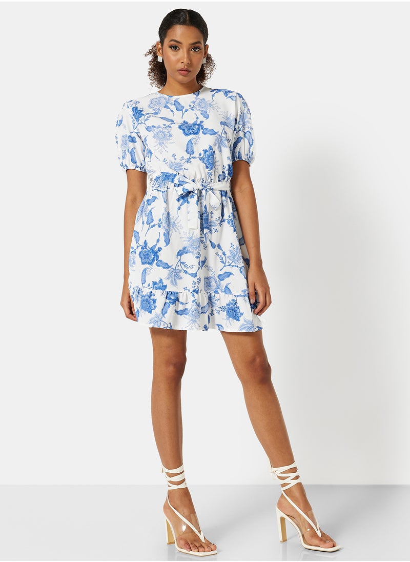 SISTAGLAM - Lorna Floral Print Mini Dress - Image 1