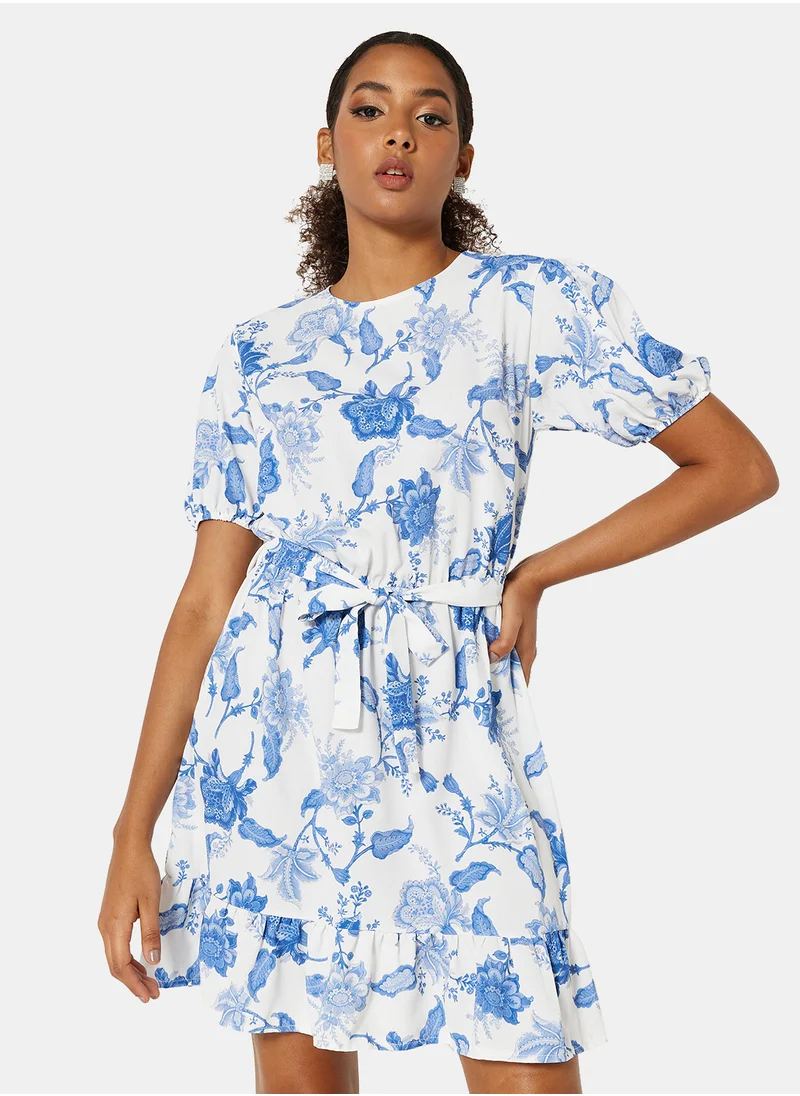 SISTAGLAM Lorna Floral Print Mini Dress