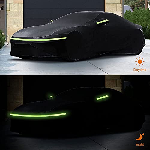 SPORTULI Waterproof Car Covers Replace for 2020–2025 Corvette C8, 6 Layers All Weather Custom-fit Car Cover with Zipper Door for Snow Rain Dust Hail Protection (C8) - Image 5