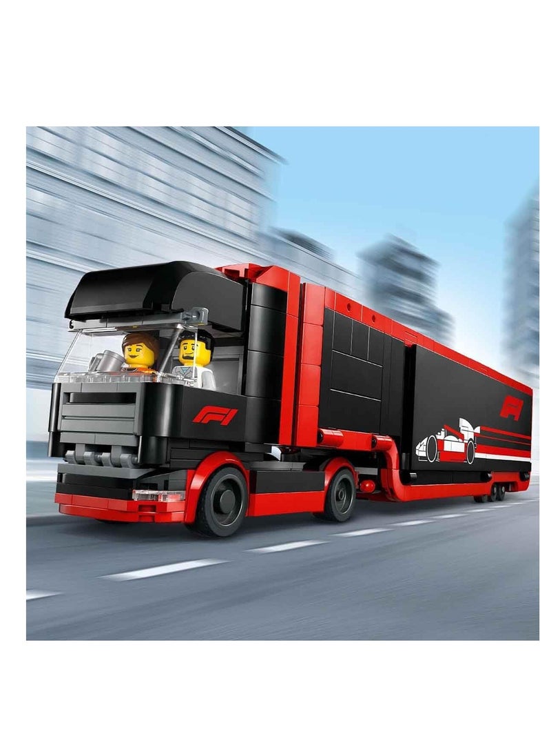 LEGO LEGO F1 Truck With RB20 And AMR24 F1 Cars 60445  - Image 3