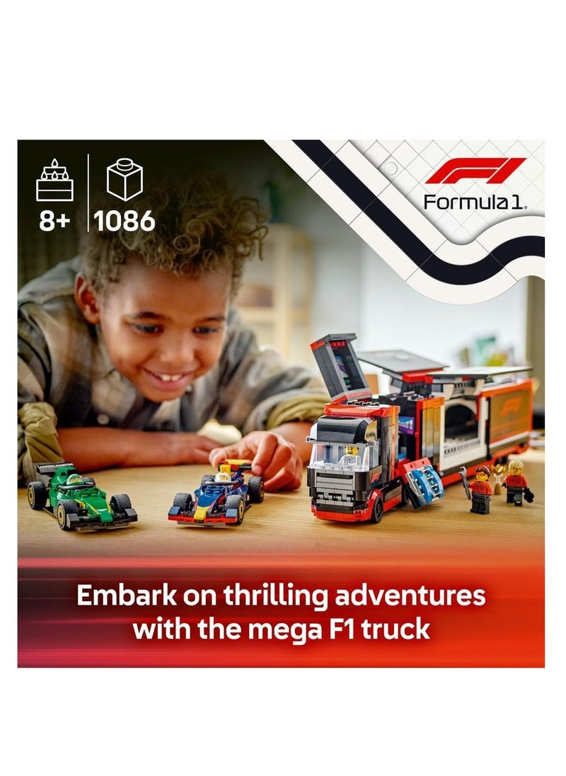 LEGO LEGO F1 Truck With RB20 And AMR24 F1 Cars 60445  - Image 4