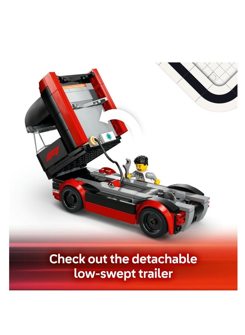 LEGO LEGO F1 Truck With RB20 And AMR24 F1 Cars 60445  - Image 5