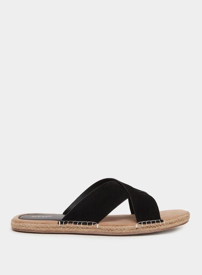 Styli Styli Cross Strap Jute Espadrille Sandals  - Image 1