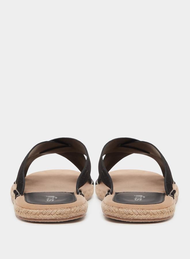 Styli Styli Cross Strap Jute Espadrille Sandals  - Image 4