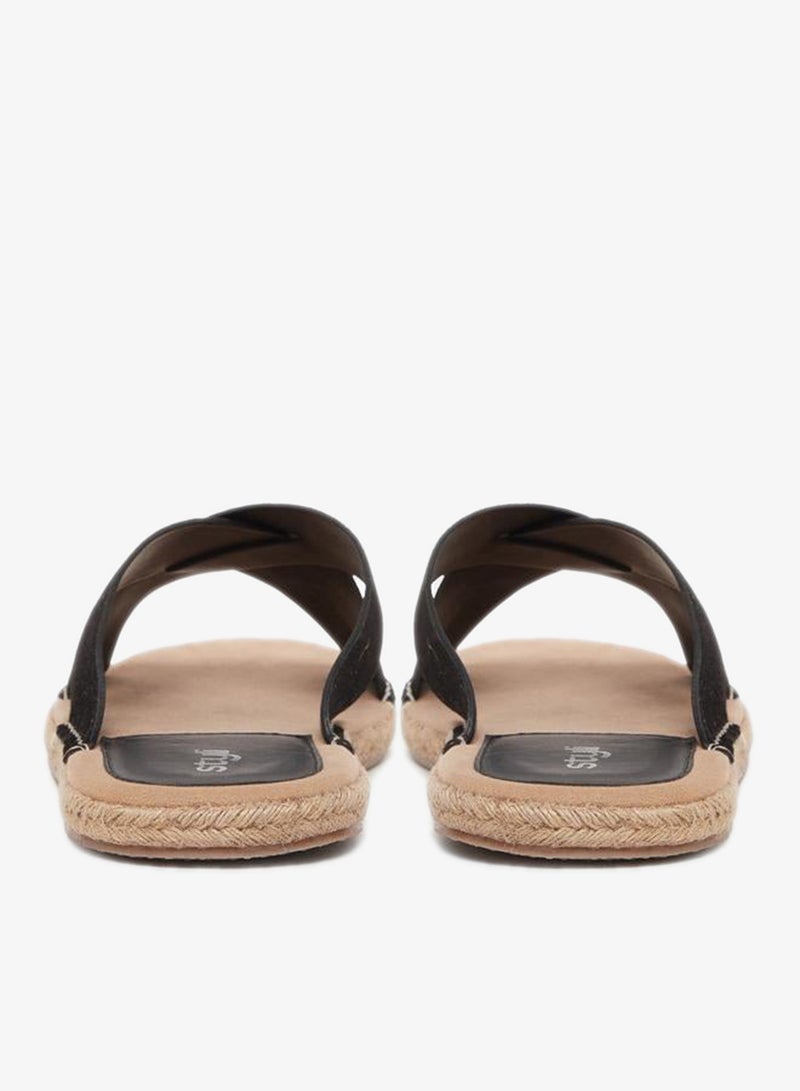 Styli Cross Strap Jute Espadrille Sandals - Image 4