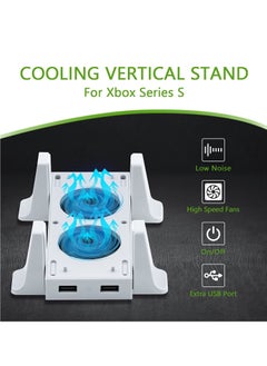 DOBE Vertical Stand Cooling Fan for Xbox Series S Cooling Stand with Led Indicator/Two USB Ports (Only for Xbox Series S)  - Image 2