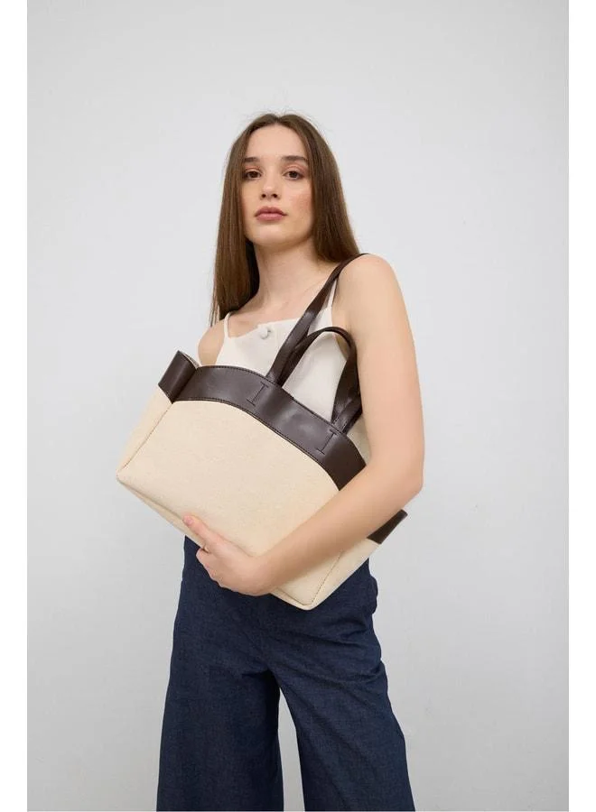 Shule Bags  Higgs Canvas Coffee Shoulder Bag. for Women | Best Price UAE
