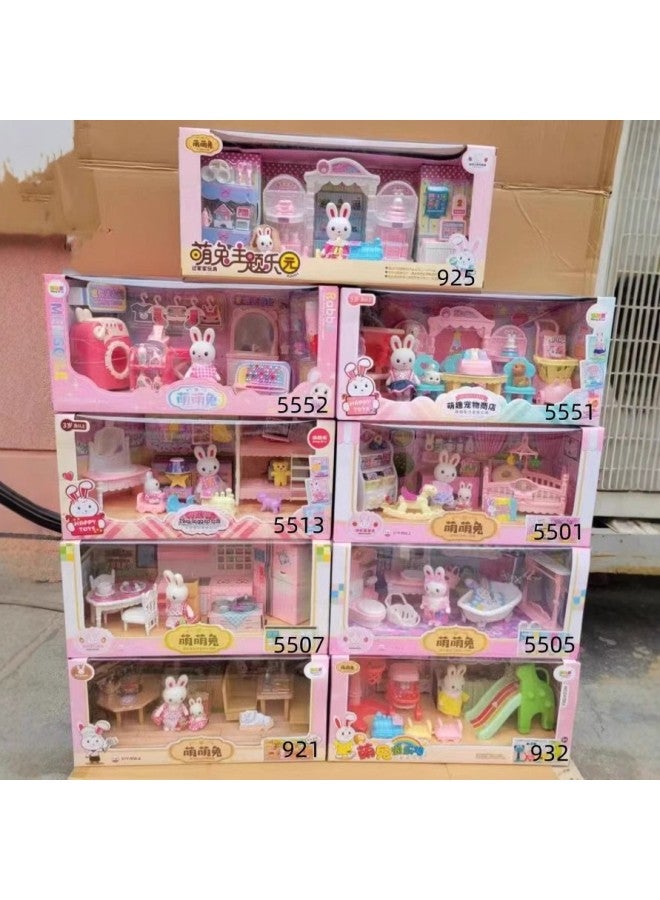 Convenience Store Play House Toys Supermarket Children's Playground Beverage Food Cash Register Children's Play House Toys-Color:925 Moe Rabbit Convenience Store - Image 4