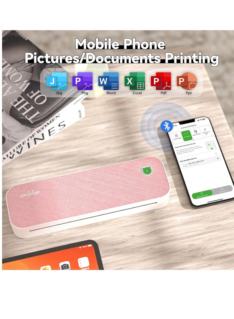 PeriPage A4 Portable Thermal Printer Wireless Mobile Travel Printers for Car & Office  Bluetooth Printer Compatible with Android - Image 3
