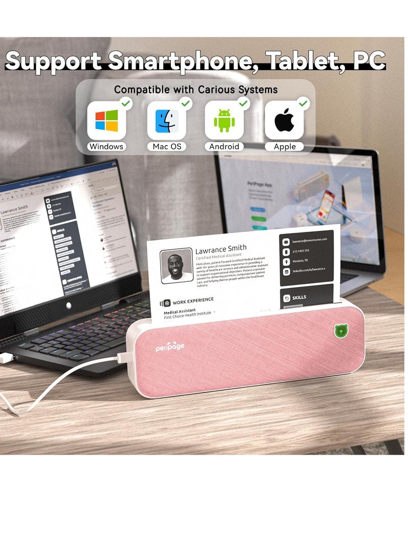 PeriPage A4 Portable Thermal Printer Wireless Mobile Travel Printers for Car & Office  Bluetooth Printer Compatible with Android - Image 4