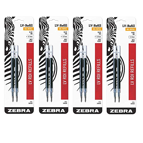 Zebra Pen Zebra Sarasa RDI LV-Refill, Medium Point, 0.7mm, Blue Ink, 2-Count, 4 Pack - Image 1