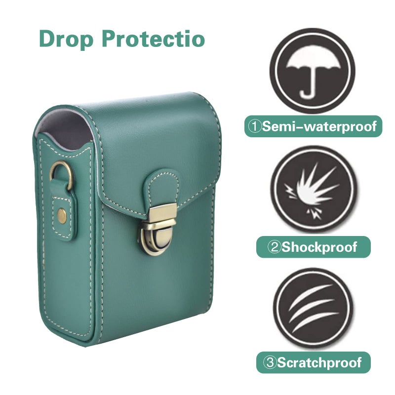 Rieibi Camera Case for Sony RX100 & HX Series - Retro Leather Case for Ricoh GR IIIx/Ricoh GR III II/Canon G7X II/G7X III / SX720/SX730/SX740 / G9X/G9X II - Green - Image 5