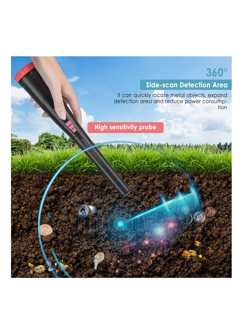 SYOSI - Metal Detector Pinpointer, SYOSI Lightweight Pinpointer Metal Detectors with 360°Detect Probe Buzzer Vibration, High Sensitivity Kids Metal Detector for Locating Gold Coin Treasure Hunting - Image 1