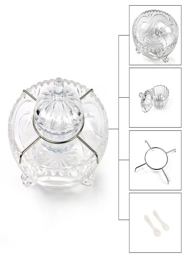 DUEBEL Glass Caviar Dish, 1 Pumpkin-Shape Glass Divided Serving Set Plus 2 pcs. x Mother of Pearl Spoon – Caviar Chiller, Shrimp Serving Dish for Kitchen, Bar, Restaurant, Catering Events - Image 3