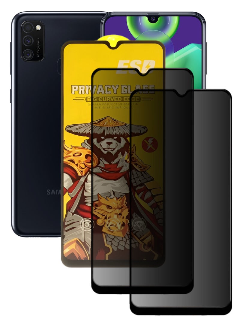 ESD 2 Pieces Tempered Dustproof Privacy Glass Screen Protector Compatible For Samsung Galaxy M21 - Image 1