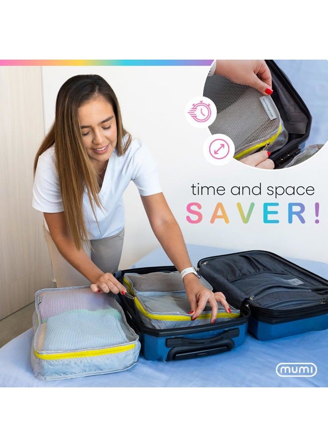 MUMI Packing Cubes, 5 Packing Cubes for Suitcases, Travel Bags Organizer for Luggage, Travel Essentials (Purple) - Image 4