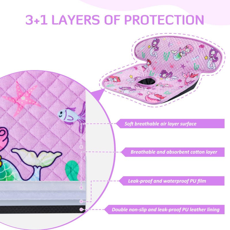 INFANZIA Dry Seat,Car Seat Protector Waterproof Carseat Liner Potty Training Toddlers, Baby and Infants, Piddle Pad for Carseats Strollers (Purple, 2 Packs - Image 4