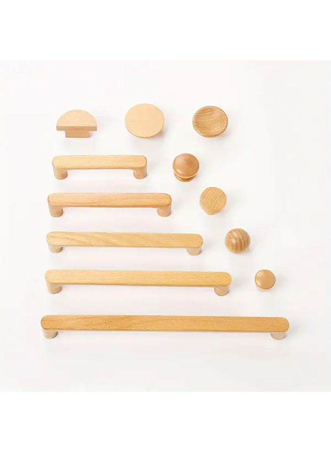 Upgraded Solid Wood Cabinet Door Handle Walnut And Brass Pulls For Wardrobe Drawers Chinese Style Furniture Handles Home Use Round Single Hole Cabinet Doors Storage Box Gift Set Minimalist Creative Round Rod Drawer Pulls Mini Chestnut Walnut Organizer With Solid Wood Handles For Halloween And Christmas 256 Holes Height - Image 4
