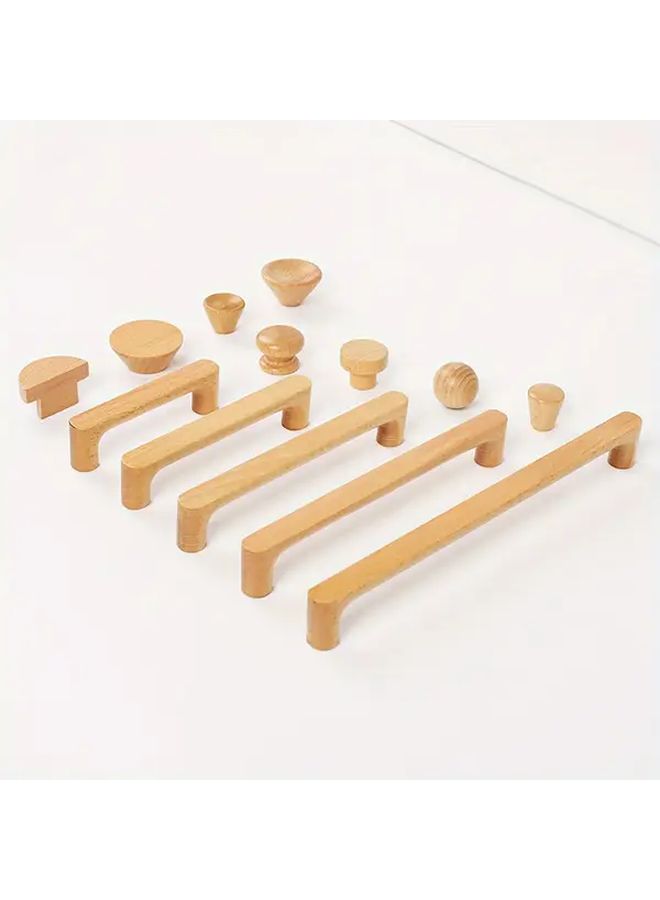 Upgraded Solid Wood Cabinet Door Handle Walnut And Brass Pulls For Wardrobe Drawers Chinese Style Furniture Handles Home Use Round Single Hole Cabinet Doors Storage Box Gift Set Minimalist Creative Round Rod Drawer Pulls Mini Chestnut Walnut Organizer With Solid Wood Handles For Halloween And Christmas 256 Holes Height - Image 5