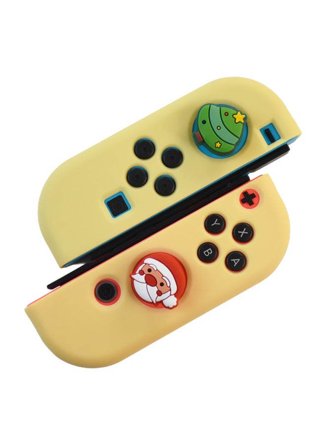 AMOGMO Series Rocker Cap For Nintendo Switch Handle Silicone Non-slip Game Rocker Protection-Product Color:Big Circle Bearded Santa Claus  - Image 4