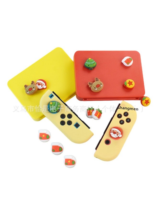 AMOGMO Series Rocker Cap For Nintendo Switch Handle Silicone Non-slip Game Rocker Protection-Product Color:Big Circle Bearded Santa Claus  - Image 1