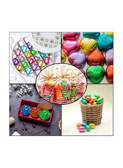 erorex 600 Pcs Square Aluminium Foil Candy Wrappers 6 Colors Chocolate Candy Wrappers Sugar DIY Candies Packaging Decor Homemade Caramel Wrappers Foil Wraps for Party Candy  - Image 4