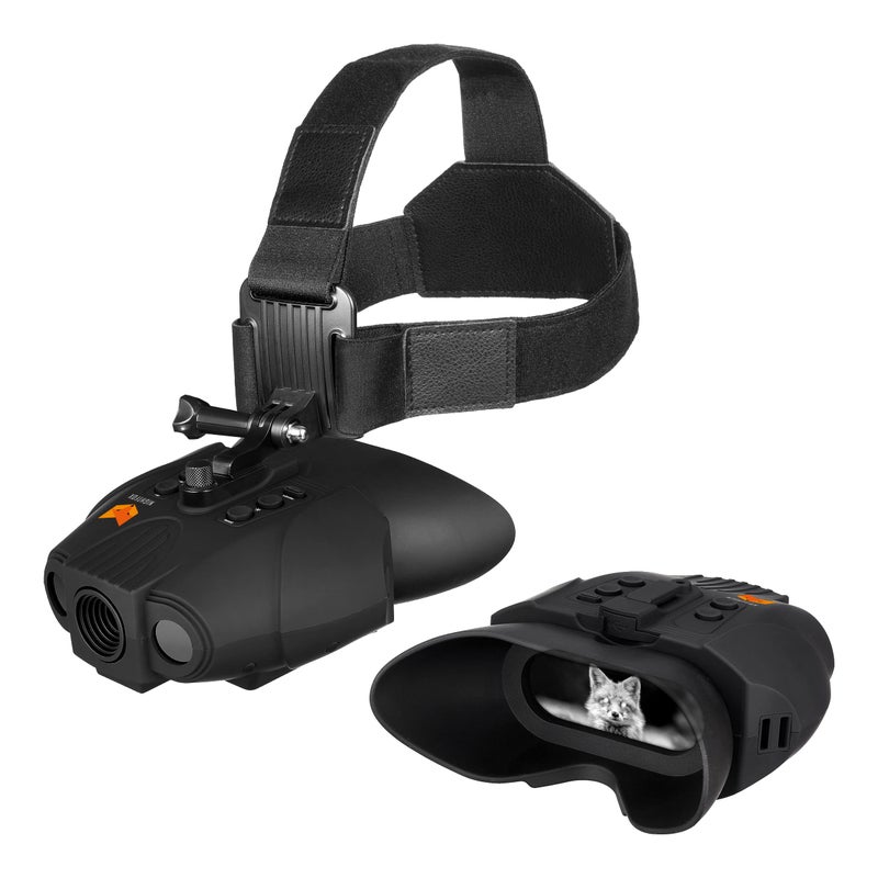 NIGHTFOX Nightfox Swift USB Rechargeable Night Vision Goggles - Head Mounted, Wide Viewing, 1x Magnification, Close Quarters Tactical Infrared Binoculars for Adults (Normal)  - Image 1