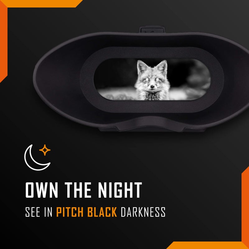 NIGHTFOX Nightfox Swift USB Rechargeable Night Vision Goggles - Head Mounted, Wide Viewing, 1x Magnification, Close Quarters Tactical Infrared Binoculars for Adults (Normal)  - Image 4