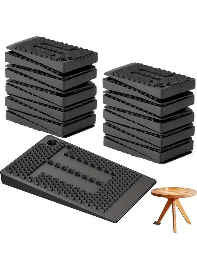 20pcs Furniture Leveling Pads Heavy Duty Non Slip Stackable Wedges Tool Free Stabilizers - Image 2