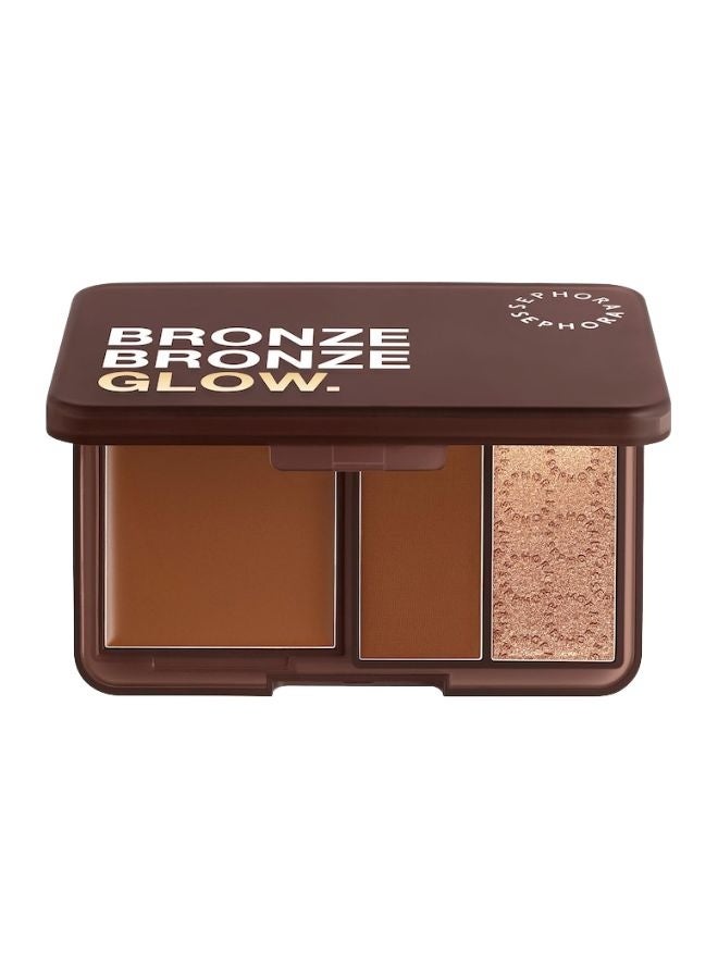 SEPHORA COLLECTION Bronze Glow Palette 05 Bronze Me Baby - Rich Deep Neutral-Warm Bronze Bronzing & Highlight Face Palette 9.9 g - Image 1