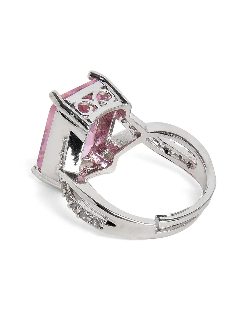 SOHI Designer Stone-Studded adjustable Finger Ring