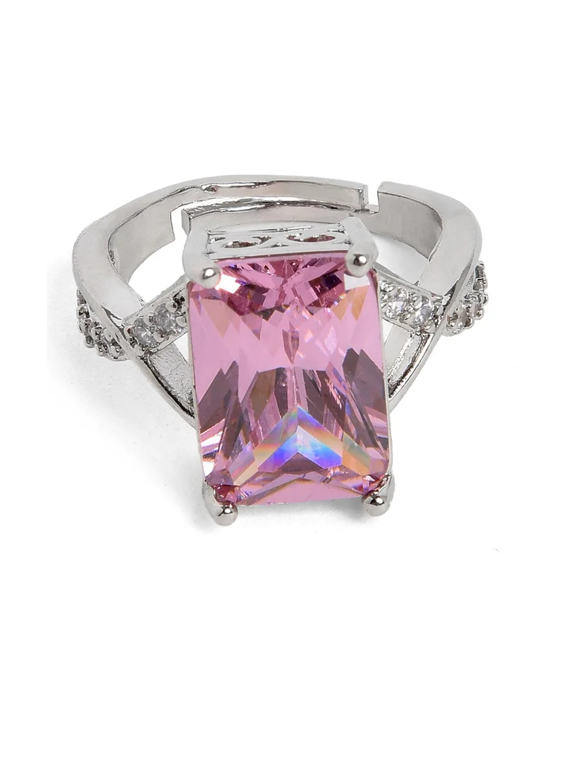 SOHI Designer Stone-Studded adjustable Finger Ring