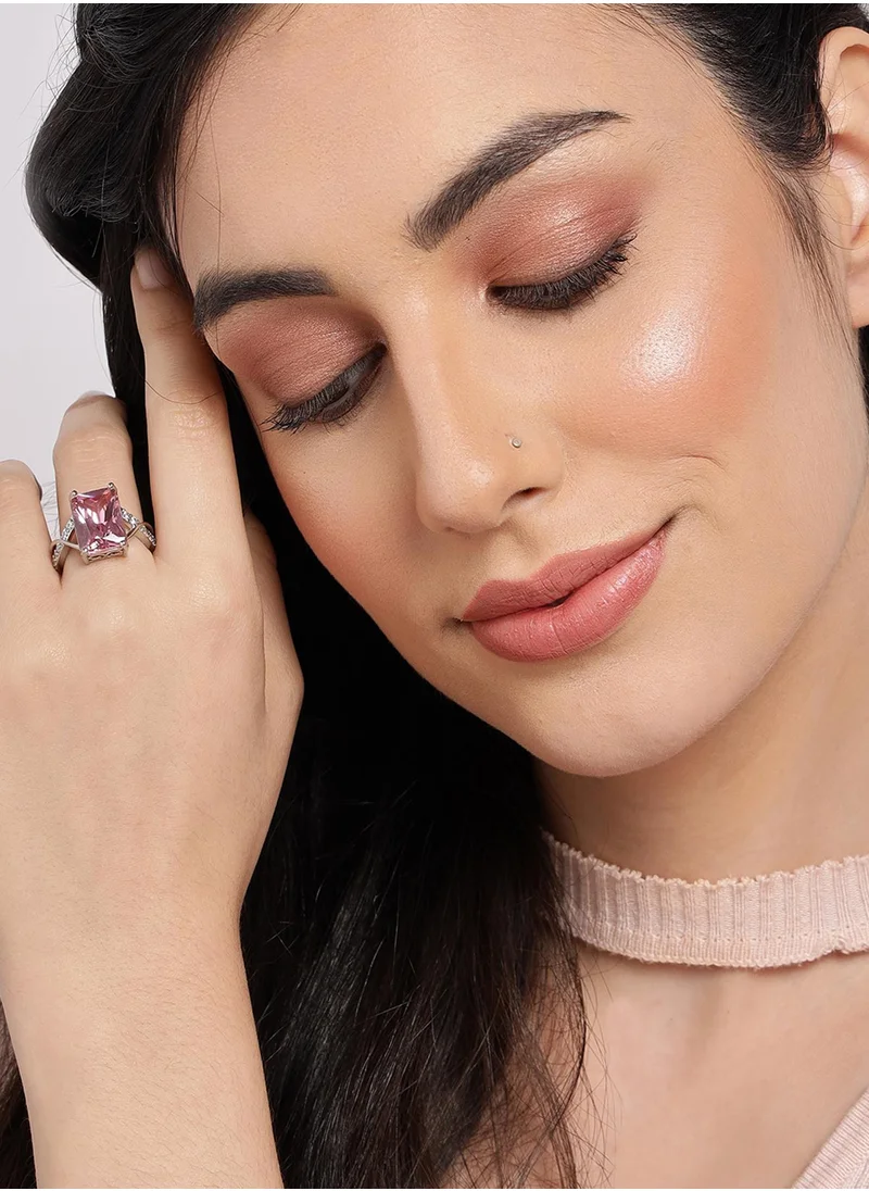 SOHI Designer Stone-Studded adjustable Finger Ring