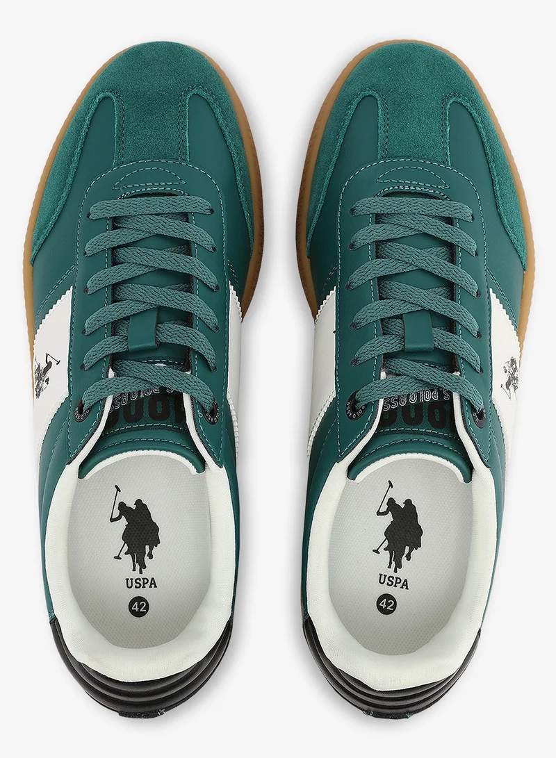 U.S. Polo Assn. Yesil Men's Green Low-Top Sneakers - Bold Stripped Design Shoes for that Unique Look for Men | Best Price UAE