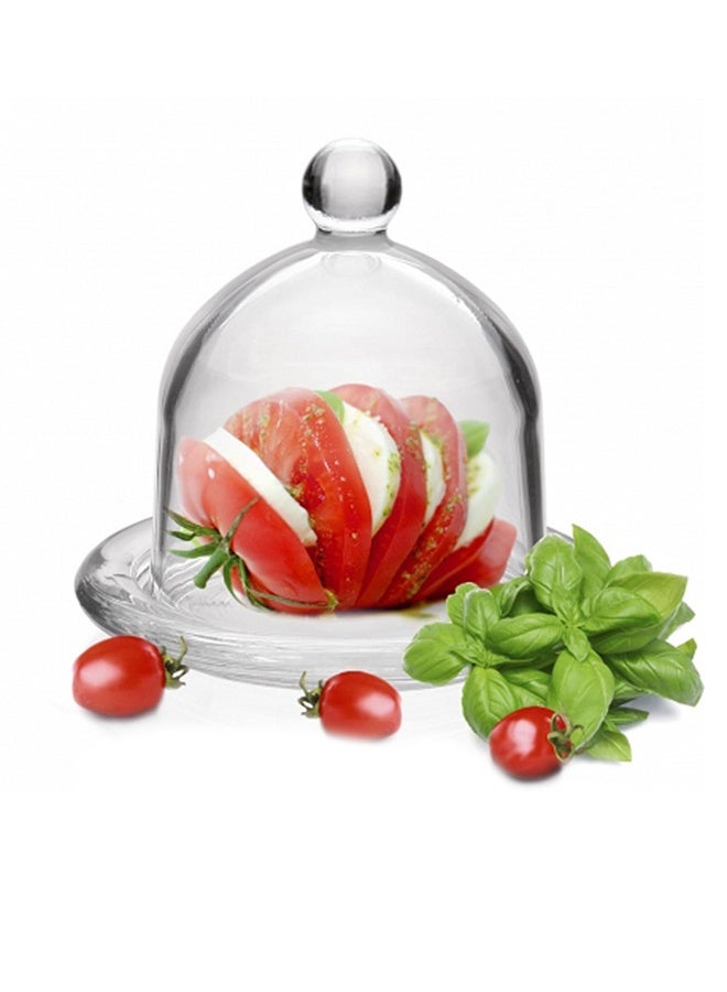جرس زجاجي مع طبق - Image 3