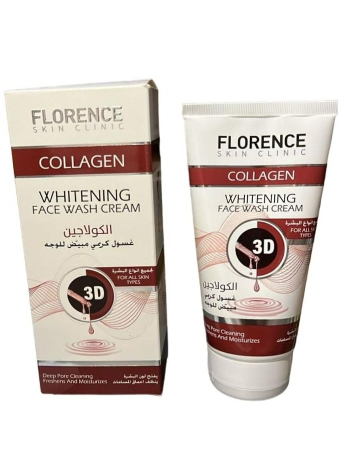 Florence Collagen Whitening Facial Wash Cream 150 ml  - Image 2