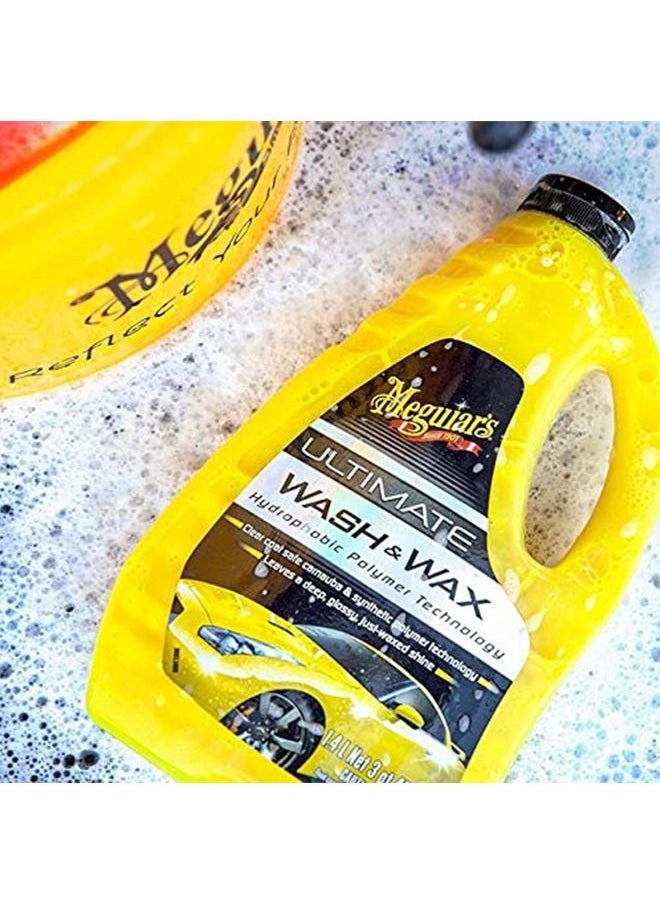 Meguiars - Hydrophobic Polymer Technology Ultimate Wash and Wax Car Washing Shampoo 1.4 Liter/48 Oz - Image 1