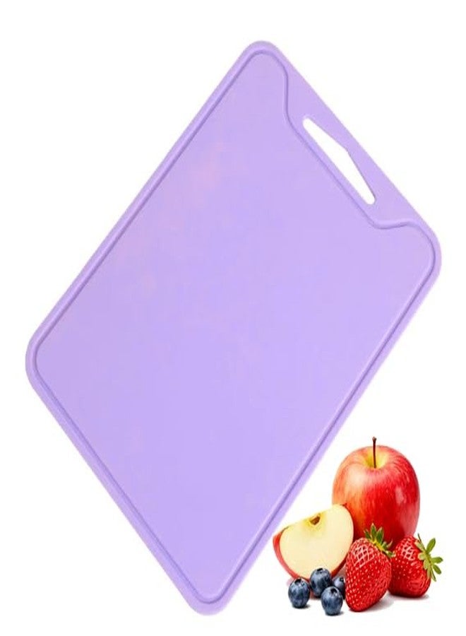 Jerliflyer Silicone Cutting Board,8.6 * 11.8in BPA Free Flexible Kitchen Chopping Board for Meat, Vegetables and Fruit,Dishwasher Safe(Light Purple) - Image 1