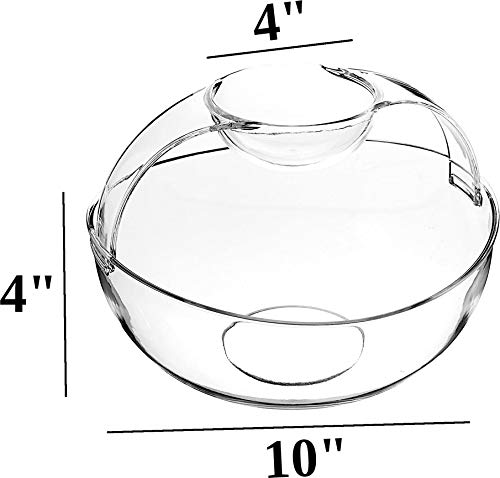 Roe & Moe Chip and Dip Acrylic Bowl Set (3L main bowl, 200ml clip-on dipping bowl) - Image 3
