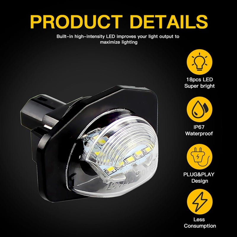 Vuzmode 2PCS LED License Plate Lights for Toyota - Image 3