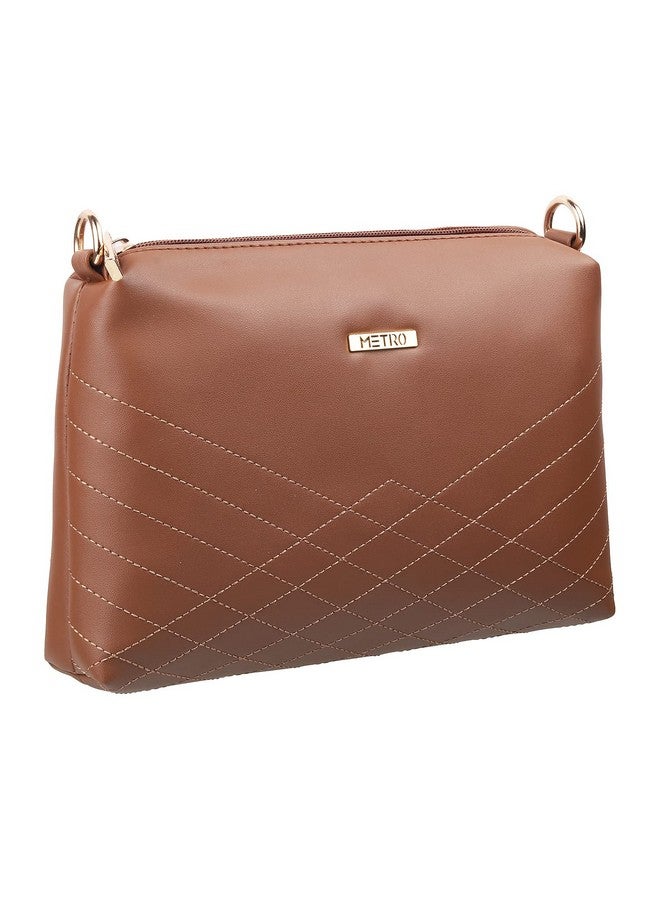 Metro Womens Synthetic Brown Zip Top Sling (One Size) - Image 5