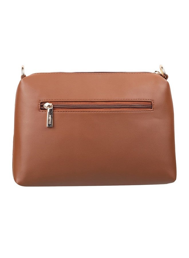 Metro Womens Synthetic Brown Zip Top Sling (One Size) - Image 3