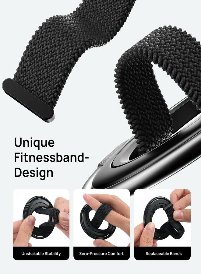 SODI Cell Phone Ring Holder with Finger Strap, Detachable Finger Strap Magnetic Phone Grip, Strong Magnet Phone Grip Compatible with iPhone 17 16 15 14 13 12 Series, Black - Image 5