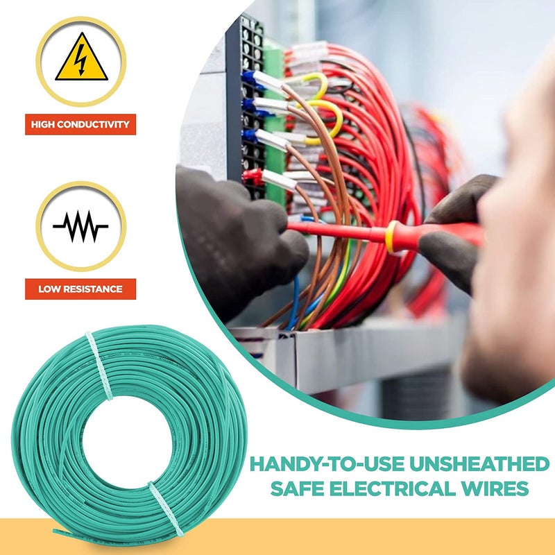 KLICK KLICK Copper Wire with Triple Layer PVC Coating Single Core Flexible Electric Cable for Domestic Industrial Connections 075mm 90m Long Aqua Green 5 Pcs  - Image 4