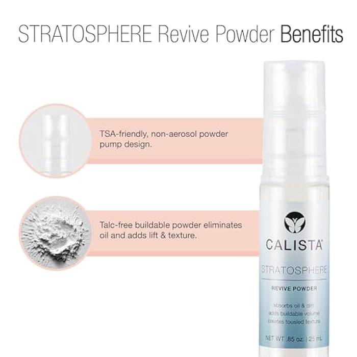Calista Stratosphere Revive Powder, Salon Quality Dry Shampoo for All Hair Types, .85 oz (0.85 oz) - Image 4