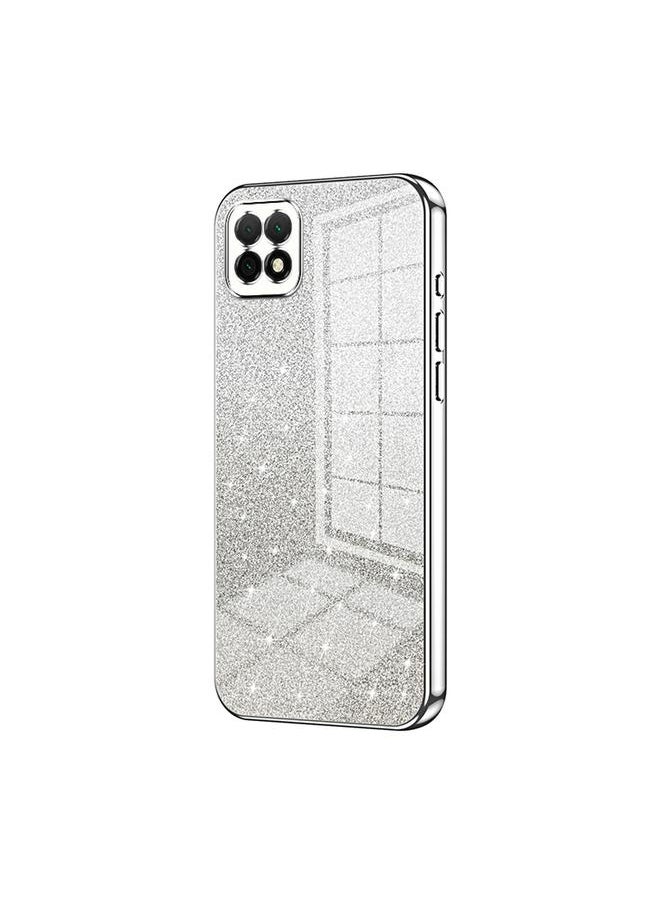 زبون جراب لهاتف Huawei Enjoy 20 / nova Y60، جراب هاتف مطلي بالكهرباء بلون مسحوق لامع متدرج  - Image 1
