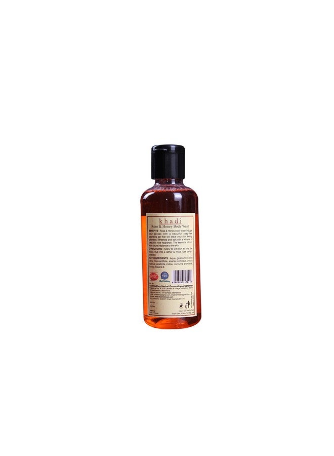KHADI RISHIKESH Herbal Rose & Honey Body Wash Combo Set Pack Of - 210 x 2 (420) ml - Image 2