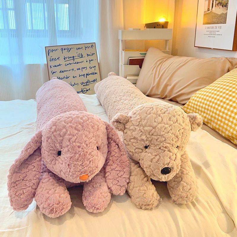 Cartoon Soft And Cute Cylindrical Pillow, Long Rabbit Pillow, Plush Large Rag Doll, Bed Leg Pillow For Sleeping, Female - Image 3