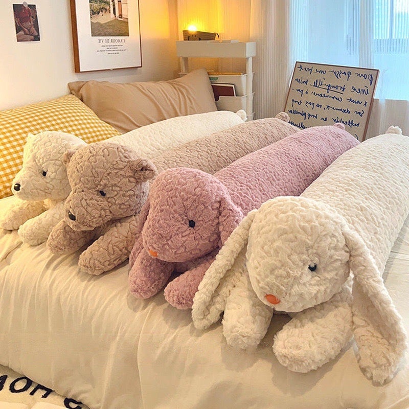 Cartoon Soft And Cute Cylindrical Pillow, Long Rabbit Pillow, Plush Large Rag Doll, Bed Leg Pillow For Sleeping, Female - Image 2